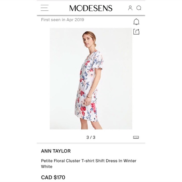 Ann Taylor Petite Floral Shift Dress - Picture 4 of 6